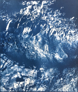 Reynisdrangar, 2018. Cyanotype on paper (40x48cm).