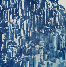 Pillars, 2018. Cyanotype on paper, 30x30cm.